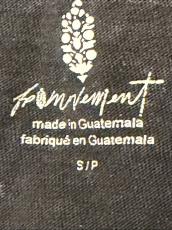 2 FP Movement by Free People Leg Day Raw Edge T-shirts Small Black & Orange - Picture 10 of 12